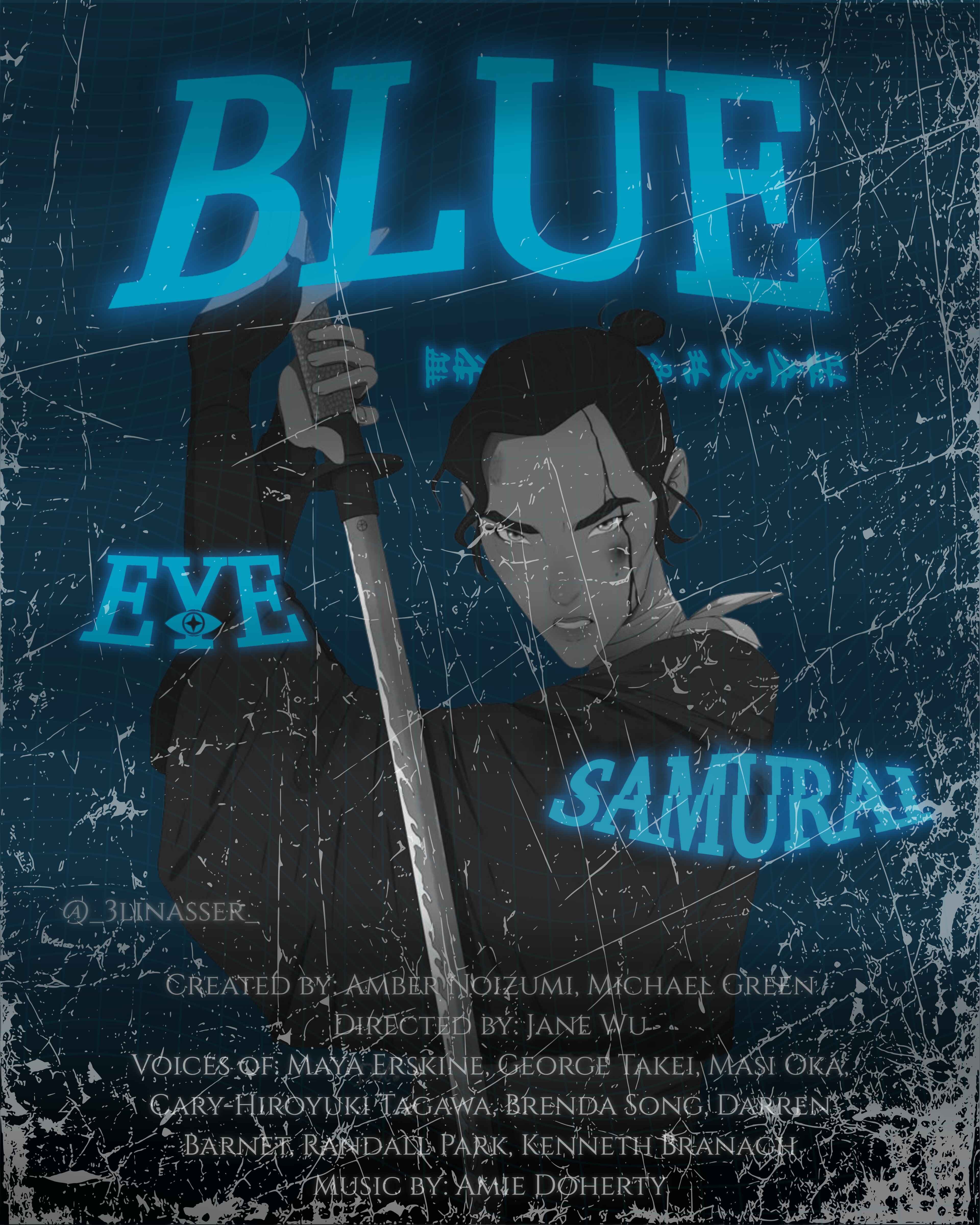 Blue Eye Samurai Poster Design